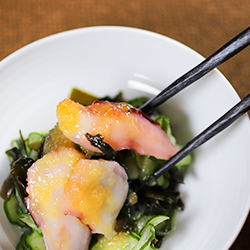 海鮮の和え物に